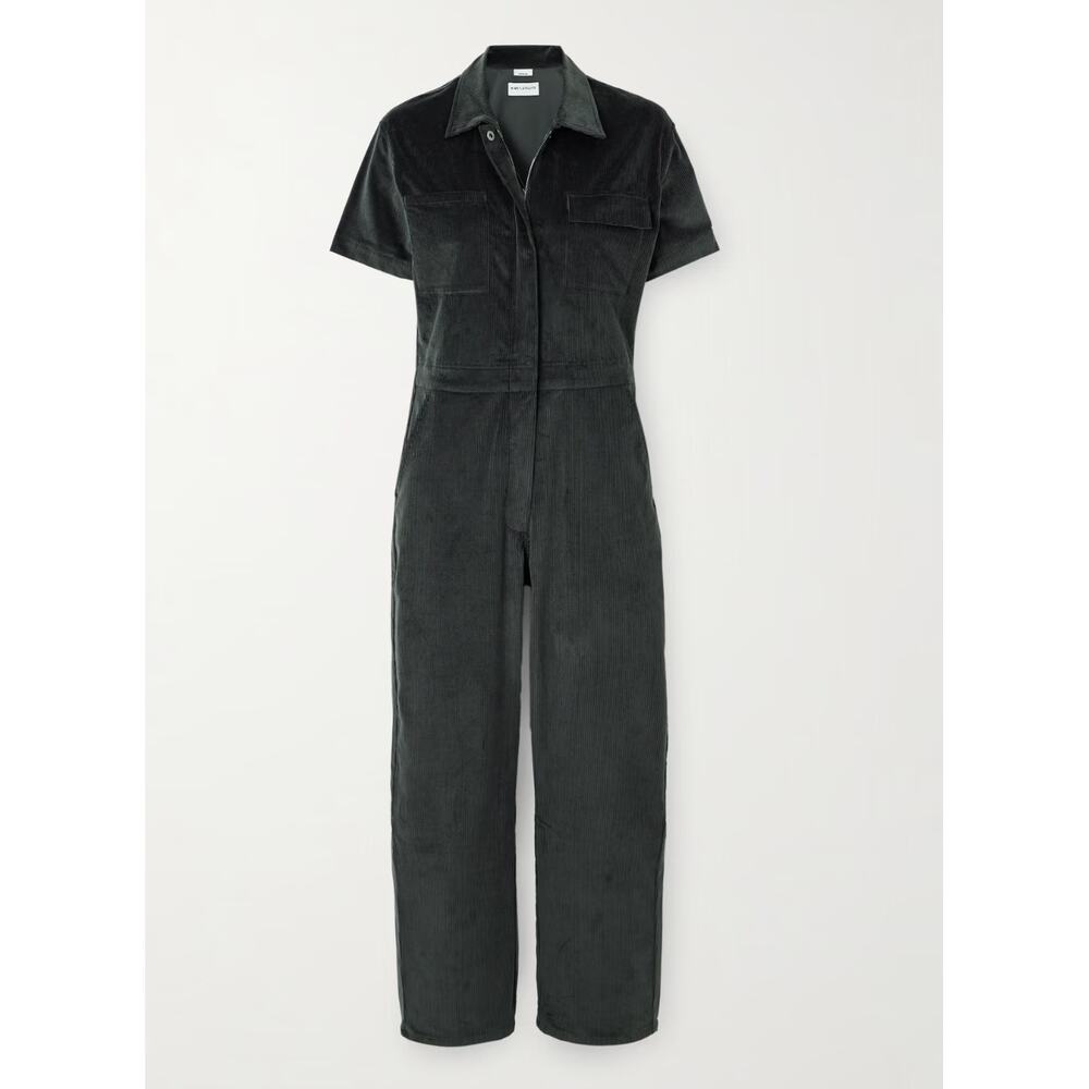 RIVET UTILITY NWT WORKER SHORT SLEEVE Knit Corduroy Jumpsuit // XS